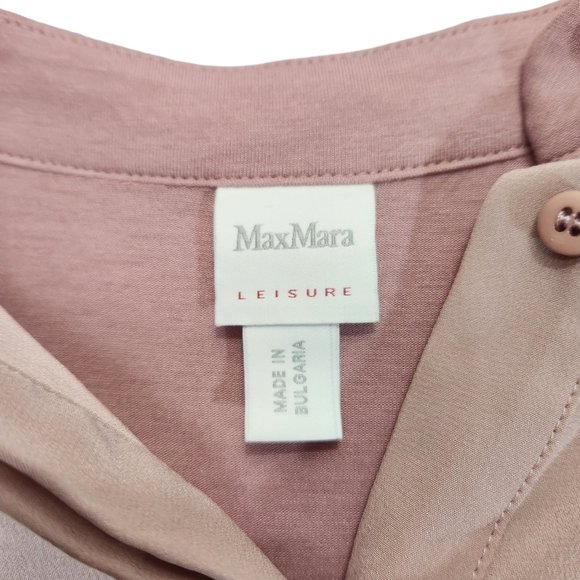 MaxMara Leisure Pink Silk Front Blouse Top - Picture 7 of 9